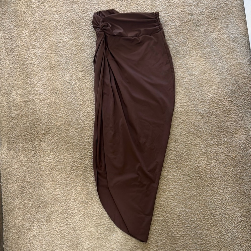 SKIMS Brown Swim Sarong